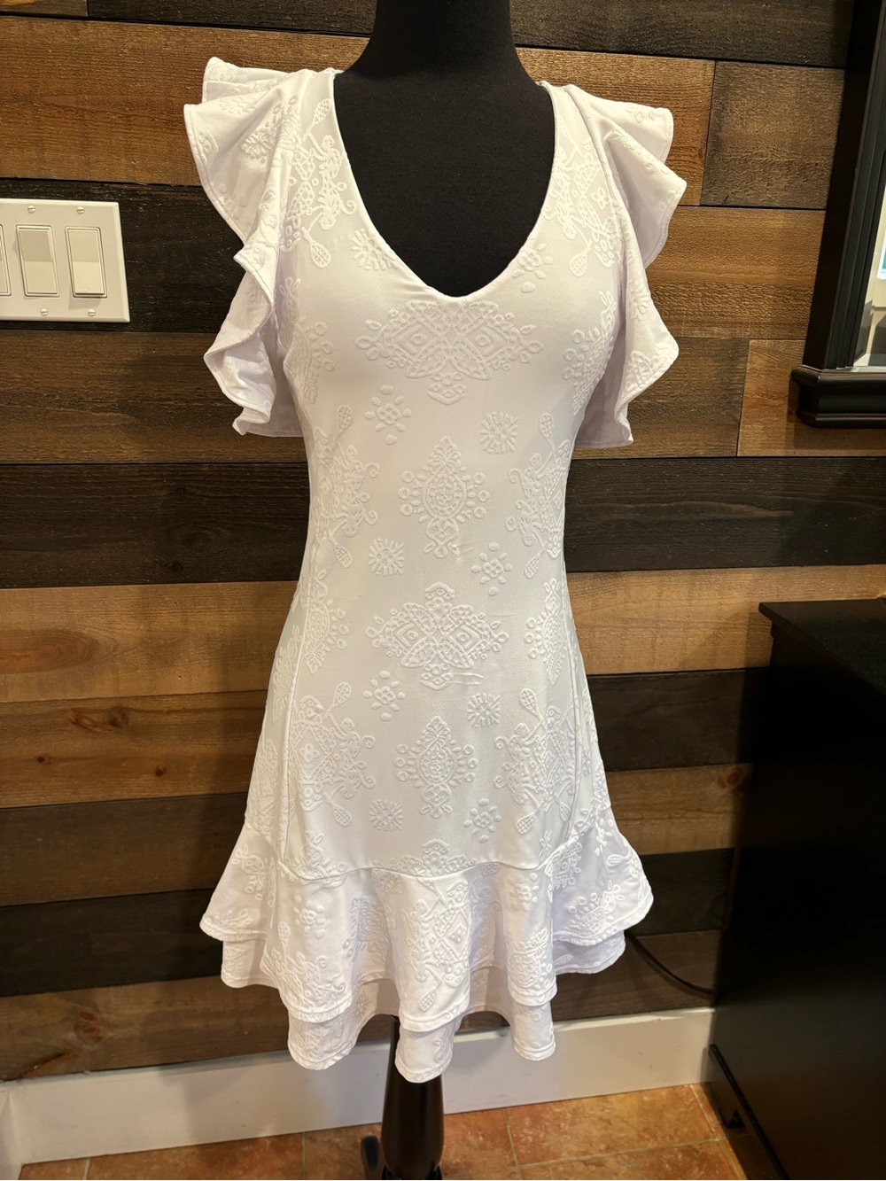 Lilly Pulitzer Luxletic Rally Tennis Dress in Resort White Womens XS Activewear - Picture 10 of 12